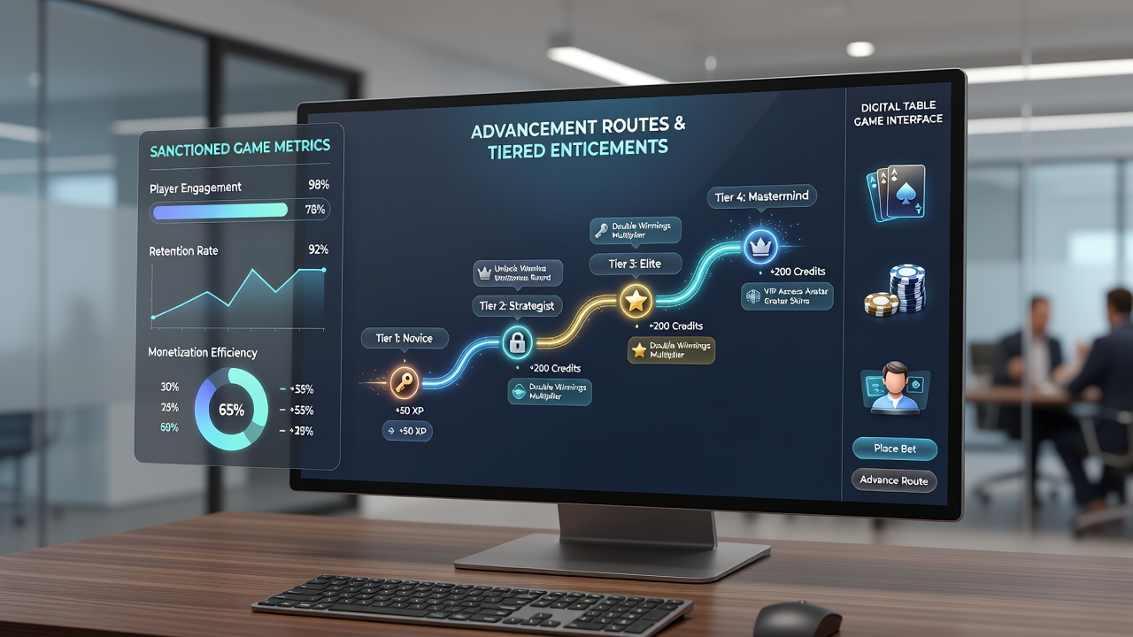 Visualisierung von VIP-Stufen und Belohnungspfaden auf konformen digitalen Plattformen