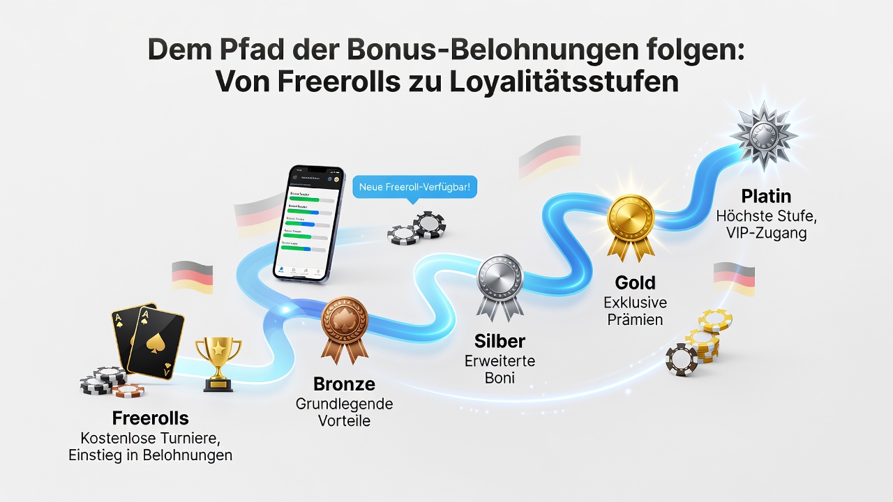 Visualisierung der Loyalty-Tier-Entwicklung und Bonusakkumulation in deutschen Poker-Apps